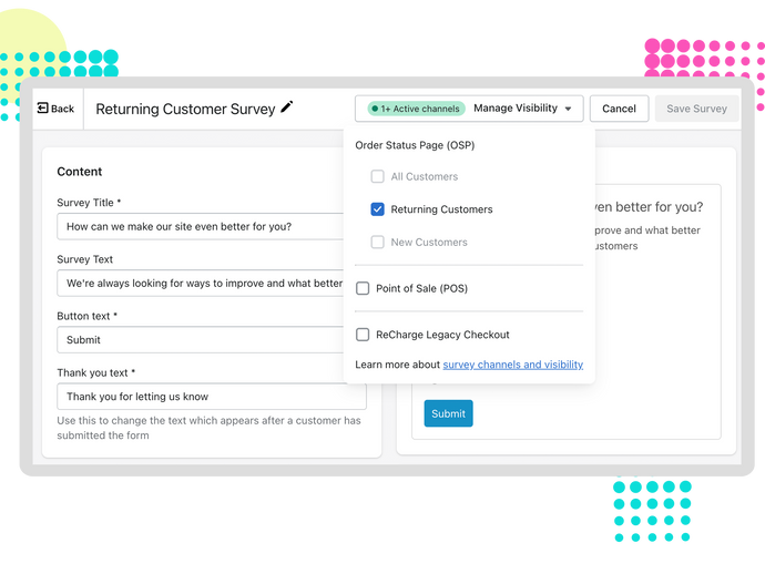 New vs. Returning Customer Surveys